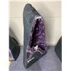 Image 2 : RARE AMETHYST CATHEDRAL GEODE WITH CALCITE 10.9KG APPROX 16.5X9"