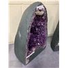 Image 2 : RARE AMETHYST CATHEDRAL GEODE WITH CALCITE 10.6KG APPROX 12X8"