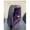 Image 2 : RARE AMETHYST CATHEDRAL GEODE WITH CALCITE 9.3KG APPROX 10X7.5"