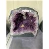 Image 1 : RARE AMETHYST CATHEDRAL GEODE WITH CALCITE 11.1KG APPROX 9X9"