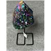 Image 1 : AMETHYST TITANIUM AURA ON METAL STAND APPROX 5" RETAIL $750