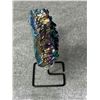 Image 2 : AMETHYST TITANIUM AURA ON METAL STAND APPROX 5" RETAIL $750