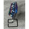 Image 3 : AMETHYST TITANIUM AURA ON METAL STAND APPROX 5" RETAIL $750