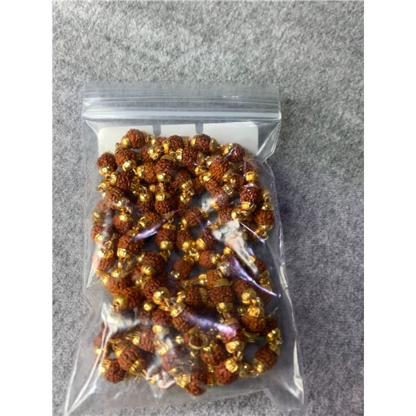 GENUINE NATURAL GOLD PLATED 108 BEADS RUDRAKSHA RETAIL $1100