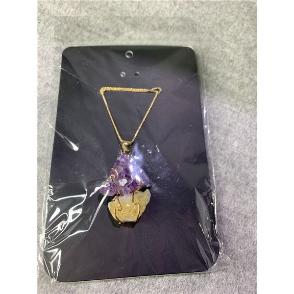 AMETHYST AND CITRINE NECKLACE RETAIL $350