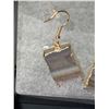 Image 3 : GENUINE NATURAL AGATE SLICE EARRINGS RETAIL $289