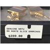 Image 4 : GENUINE NATURAL AGATE SLICE EARRINGS RETAIL $289