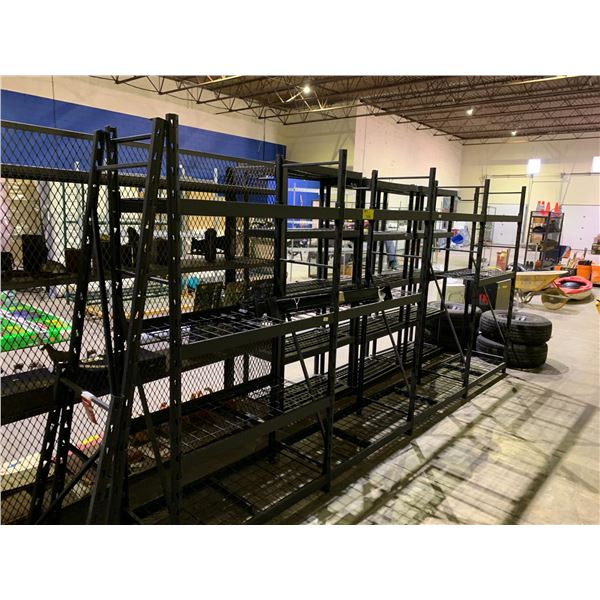 LARGE METAL SHELVING UNIT