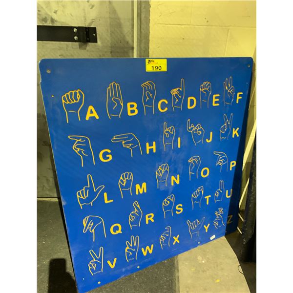 SIGN LANGUAGE BOARD