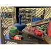 Image 4 : ENTIRE ROLLING RACK OF MISC TOOLS, CONES HARDWARE AND MORE (RACK NOT INCLUDED)