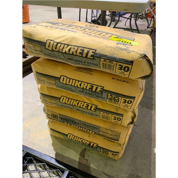 5 BAGS OF QUIKRETE CONCRETE MIX