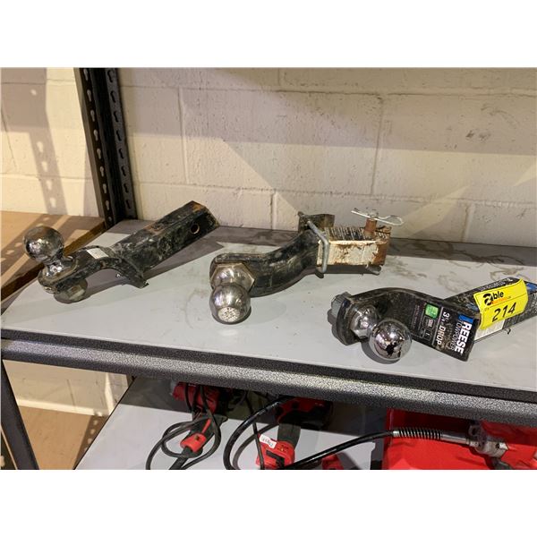 LOT OF 3 TRUCK TOW BALLS