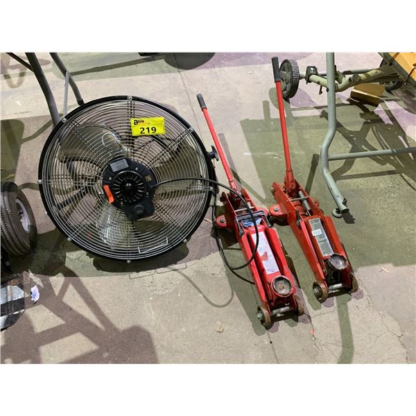 PAIR OF JACKS AND FAN