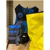 Image 4 : SHELF LOT OF; WORK GLOVES, EMERGENCY SPILL KIT AND LIFE JACKET