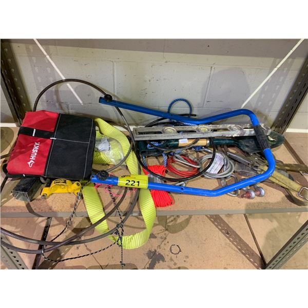 SHELF LOT OF TOOLS AND MORE