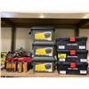 Image 1 : SHELF LOT OF AMMO BOXES, TOOL BOXES, CLAMPS AND MORE