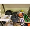 Image 1 : SHELF LOT INCLUDING; STIHL BLOWER, AIR HOSE, SPRINKLER AND MORE