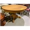 Image 1 : SOLID OAK ANTIQUE CLAWFOOT DINING TABLE