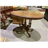 Image 2 : ANTIQUE WALNUT BIRDCAGE BASE PARLOR TABLE CIRCA 1880
