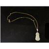 Image 2 : STERLING SILVER BUCKLE, ICY JADEITE BUDDHA PENDANT