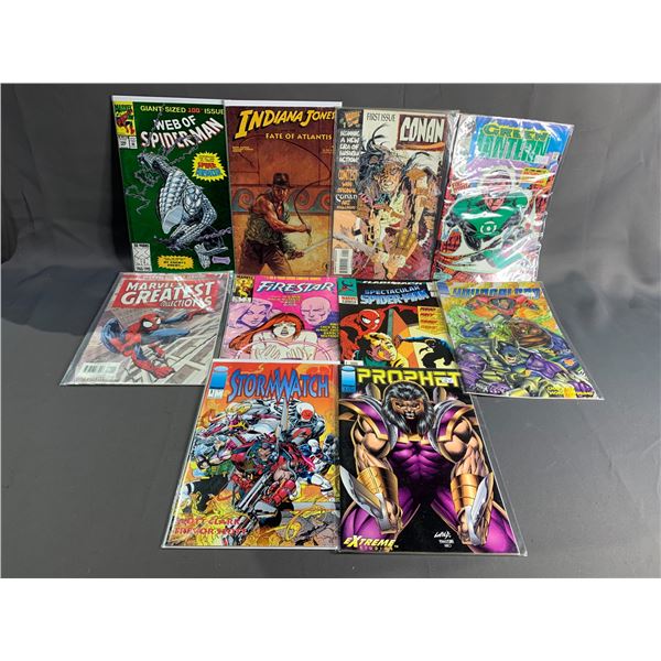 9 FIRST ISSUE COMICS AND 100TH ISSUE WEB OF SPIDER-MAN