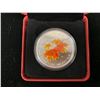 Image 2 : ROYAL CANADIAN MINT 2007 FINE SILVER MAPLE LEAF COLOURED COIN- SUGAR MAPLE IN ORANGE