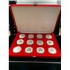 Image 1 : 1998-2009 FINE SILVER MAPLE LEAF CHINESE NEW YEAR ZODIAC MARK SET