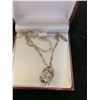 Image 2 : PAIR OF STERLING SILVER CHAINS WITH PENDANTS AND RING