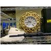 Image 2 : SHELF OF ASSORTED ITEMS INCLUDING; LUGGAGE, WALL CLOCK, FAUX FUR AREA RUG & MORE