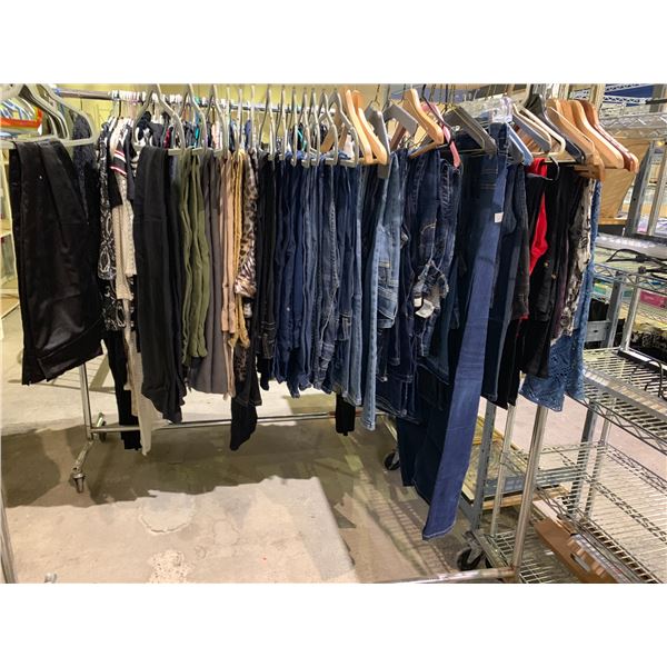 RACK OF ASSORTED CLOTHING (RACK NOT INCLUDED) - Able Auctions