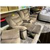 Image 1 : FABRIC RECLINING SOFA & CHAIR SET
