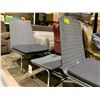 Image 2 : PAIR OF PATIO CHAIRS WITH NESTING OTTOMANS & CUSHIONS