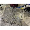 Image 2 : PAIR OF METAL & CLEAR PLASTIC CHAIRS