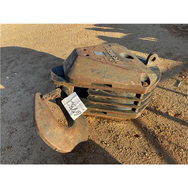 2007 JOHNSON 50T (3) SHEAVE HOOK BLOCK
