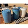Image 1 : (6) 55 GALLON PLASTIC DRUMS