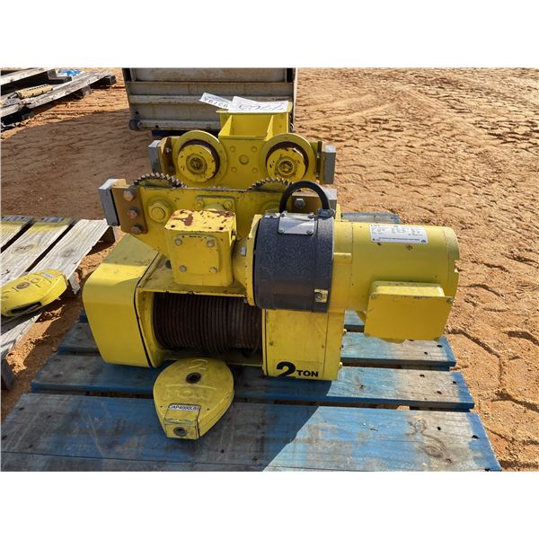 YALE CRANE TROLLEY W/ 2 TON WINCH