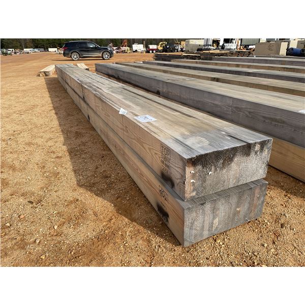 (2) 30' LAMINATED WOODEN BEAMS
