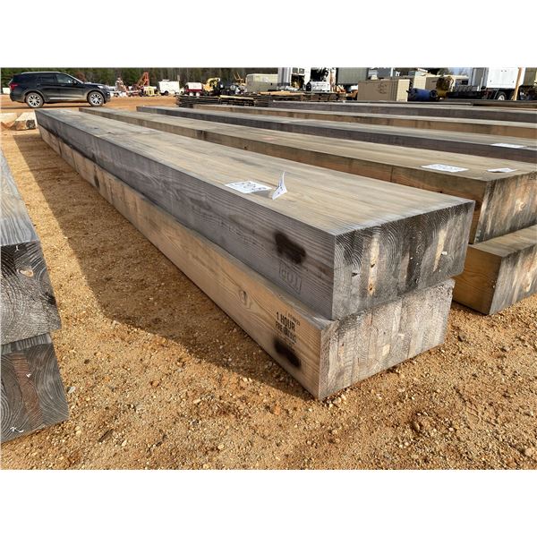 (2) 30' LAMINATED WOODEN BEAMS