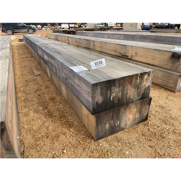 (2) 30' LAMINATED WOODEN BEAMS