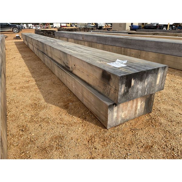 (2) 30' LAMINATED WOODEN BEAMS