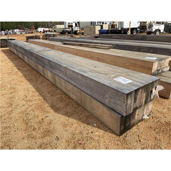 (2) 30' LAMINATED WOODEN BEAMS