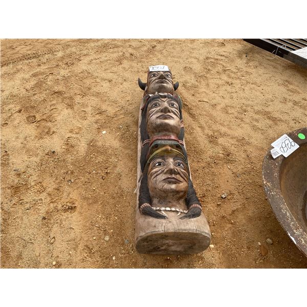 6' WOODEN NATIVE AMERICAL STATUE