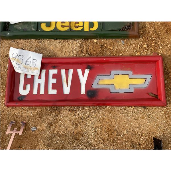 CHEVY TAILGATE METAL ART