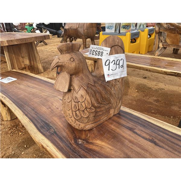 TEAK WOOD SITTING HEN