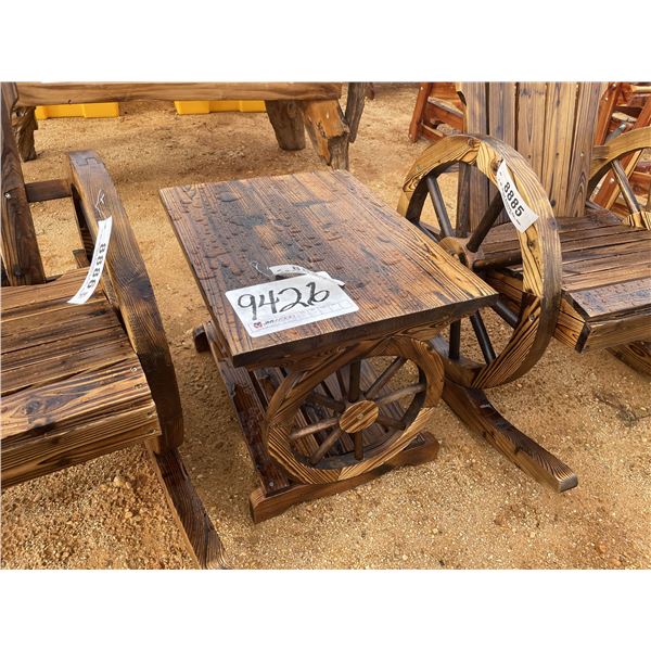 WAGON WHEEL COFFEE TABLE