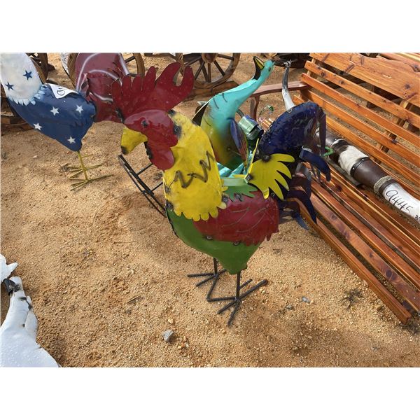 3'- RED, GREEN AND YELLOW ROOSTER