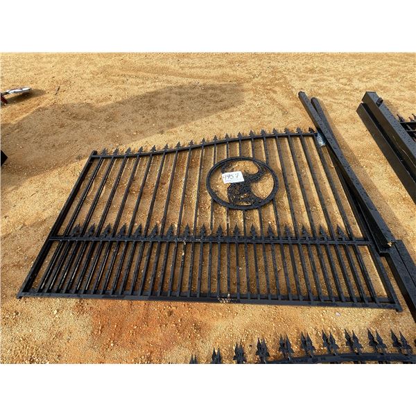 BI-PARTING GATE W/POST, 16 FT, DEER HEAD SCENE