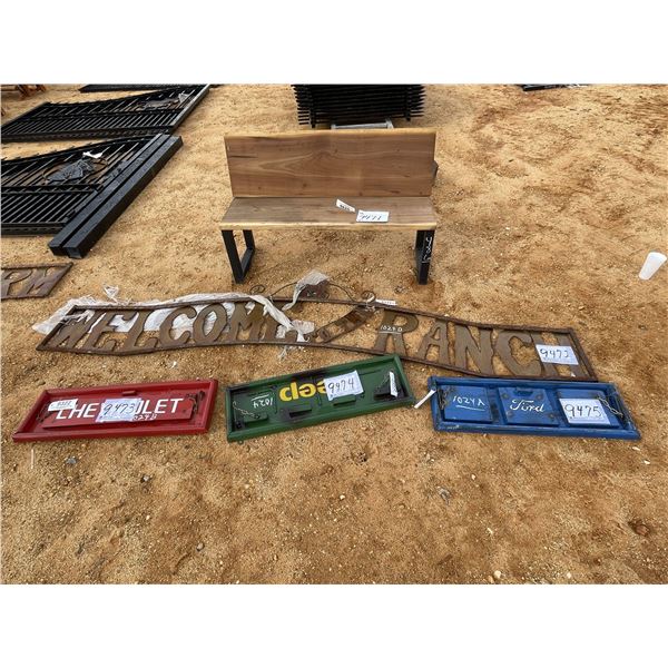 "WELCOME TO THE RANCH" METAL SIGN