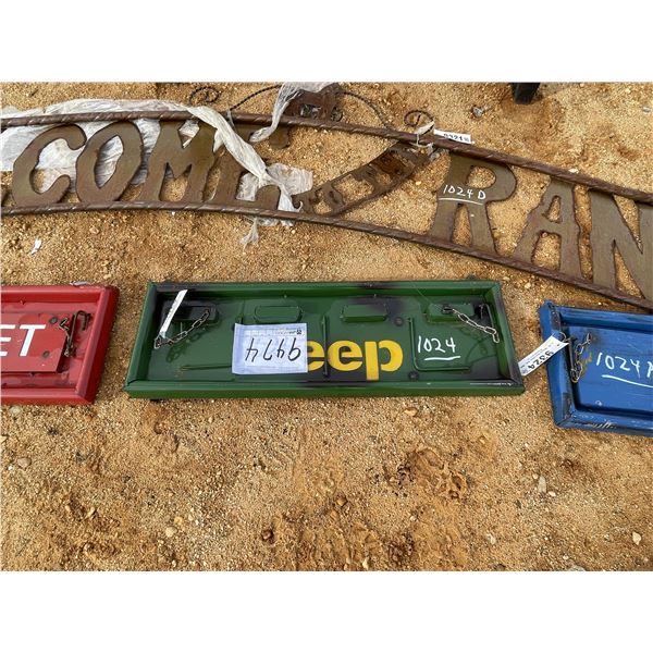 JEEP TAILGATE METAL SIGN