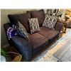 Image 2 : Charcoal Microfibre Love Seat 70L x 40D x 30T